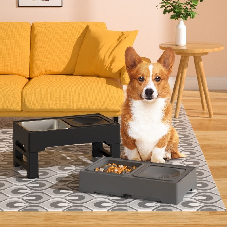 Premium Dog Double Bowls Stand Adjustable Height